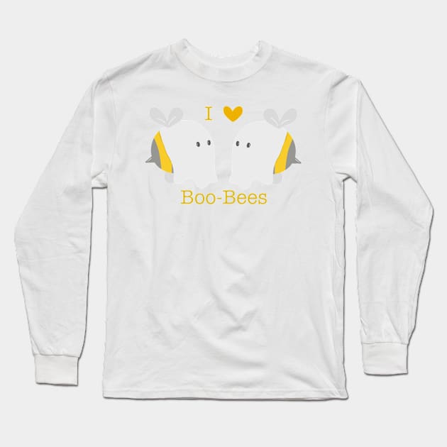 I Heart Boo Bees Long Sleeve T-Shirt by lyndsiemark